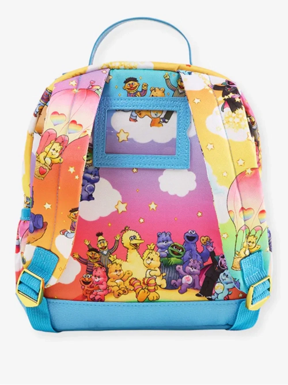 Posh Peanut Care Bears x Sesame Friends Mini Backpack - Yellow Plush Accent